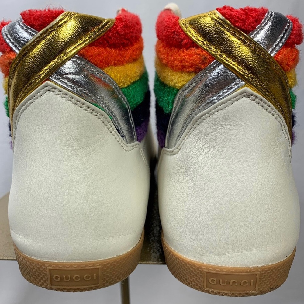 GUCCI MEN'S BAMBI RAINBOW HIGH TOP SZ 11.5 - Picture 4 of 10